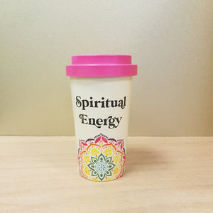 Spiritual Energy Bamboo Travel Mug (approx 15x9cm)