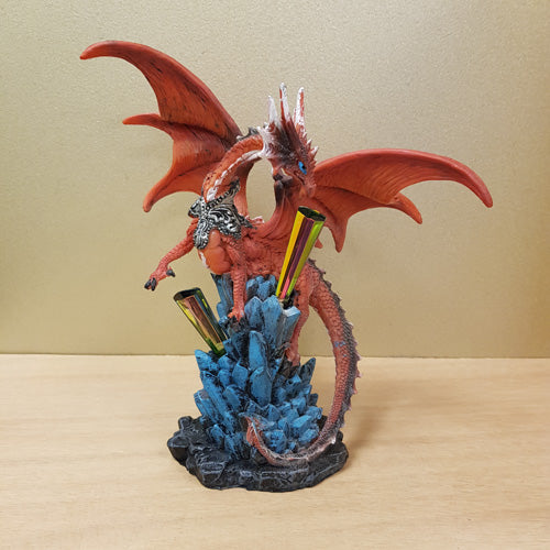 Fire Dragon on Crystal Cave (approx 23x23cm)