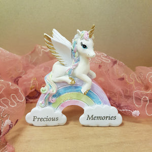 Precious Memories Unicorn On Rainbow