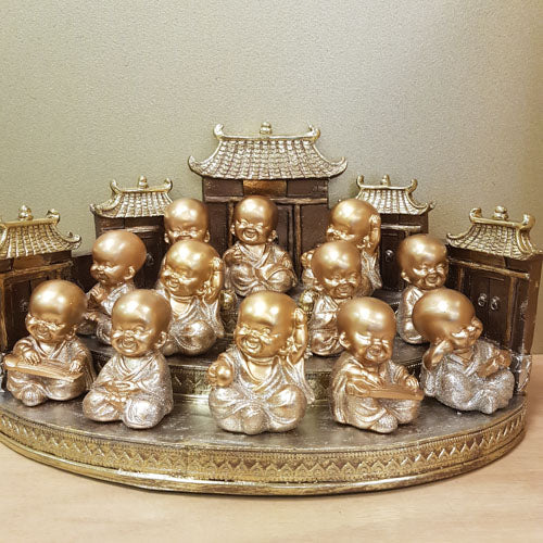 Lucky Gold Look Buddha Monk Assorted (approx 7x5cm)