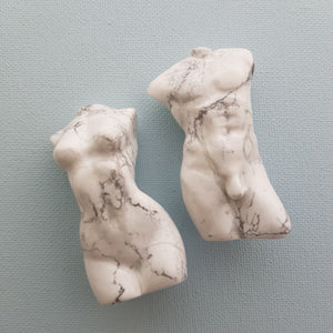 Howlite Divine Feminine & Masculine Pair