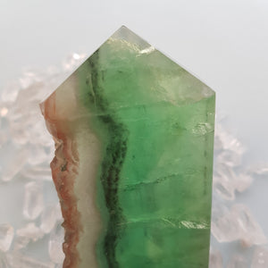 Green, Purple & Gold Partially Polished Fluorite Slab