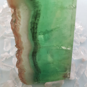 Green, Purple & Gold Partially Polished Fluorite Slab