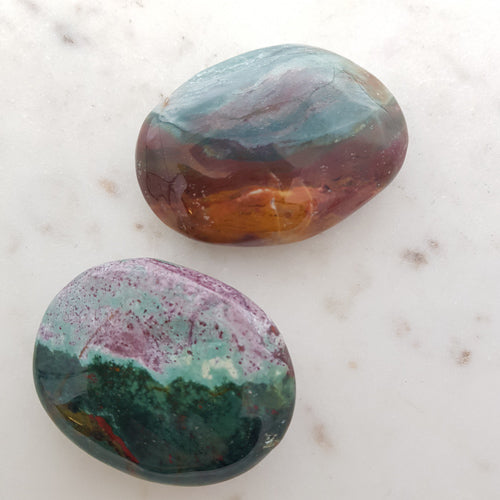 Ocean Jasper Palm Stone (assorted. approx. 5.6-7.3x3.7-4.1x2.2-3.2cm)