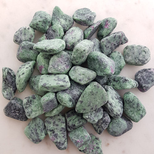 Ruby in Zoisite Tumble (semi polished & assorted)