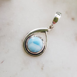 Larimar Pendant Tear Drop Shape