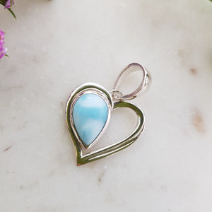 Larimar Heart Pendant