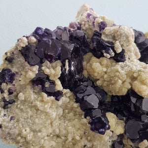 Violet Fluorite in Mica & Pyrite Matrix