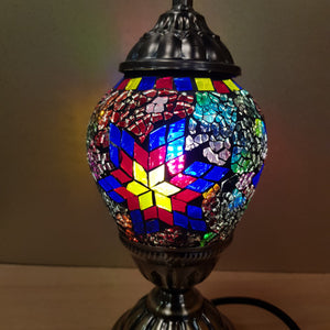 Colourful Star Turkish Lamp (approx. 27x10cm)