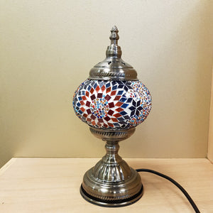 Rainbow Turkish Style Mosaic Lamp (pumpkin shaped. approx. 28.5cm)