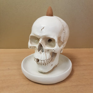 Cream Skull Backflow Burner