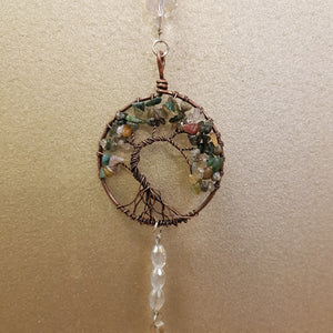 Indian Agate Tree of Life Hanging Prism/SuncatcherIndian Agate Tree of Life Hanging Prism/Suncatcher