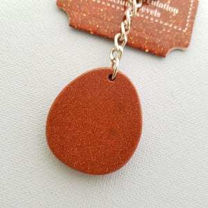 Gold Sandstone Flatstone Keyring