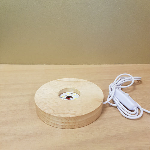 White Light LED USB Base (approx. 10x10x2cm)