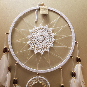 3 Hoop White Dreamcatcher