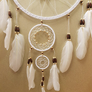 3 Hoop White Dreamcatcher