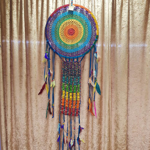 Multi Colour Boho Style Dreamcatcher (approx. 40 x )