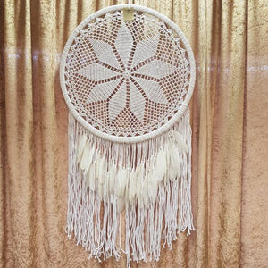 White Boho Dreamcatcher