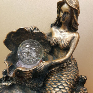 Mermaid Water Feature (Lights Up. approx. 21x19x34cm)