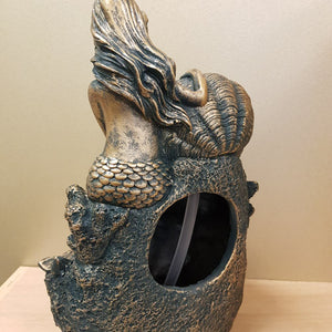 Mermaid Water Feature (Lights Up. approx. 21x19x34cm)