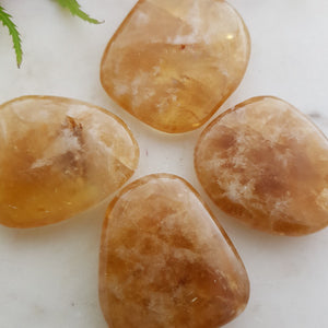 Honey Calcite Flat Stone