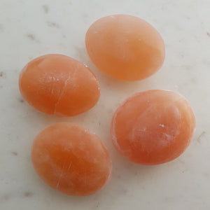 Orange Selenite Palm Stone (assorted. approx. 6.5-7x5-6x2-2.7cm)