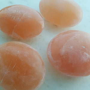 Orange Selenite Palm Stone (assorted. approx. 6.5-7x5-6x2-2.7cm)