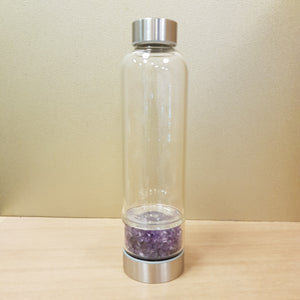 Amethyst Crystal Energy Water Bottle (with Neoprene Sleeve)