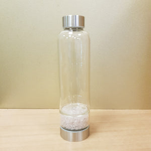 Rose Quartz Crystal Energy Water Bottle (with Neoprene Sleeve)