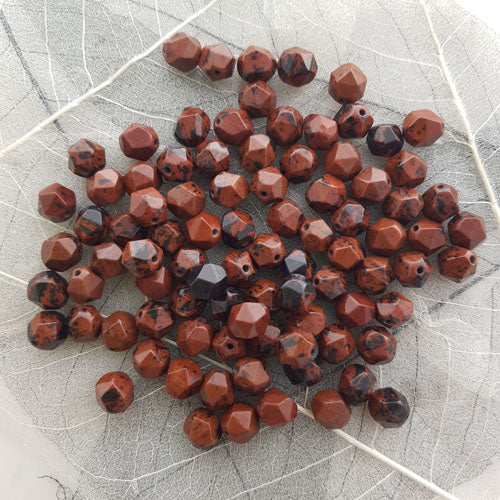 Mahogany Obsidian Bead (assorted. faceted. approx. 8mm bead)