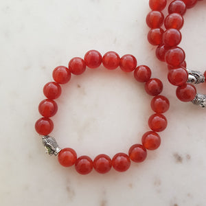 Carnelian Bracelet with Buddha Bead