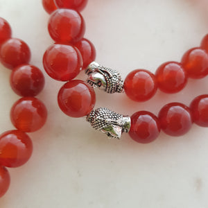 Carnelian Bracelet with Buddha Bead