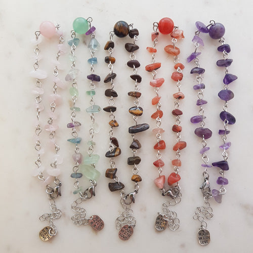 Crystal Anklet (assorted stones)