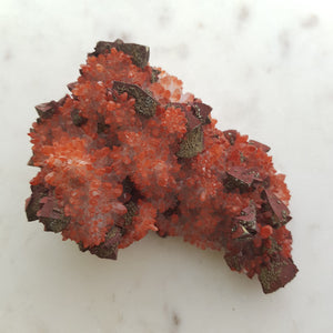 Red Hematite included Quartz with Pyrite and Tetrahedrite Cluster 