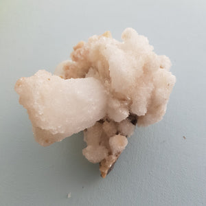 Twisted Gypsum (selenite) with Druzy Quartz from Guizhou province, China