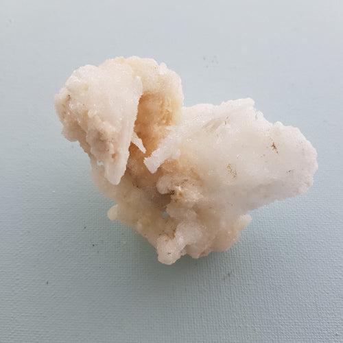 Twisted Gypsum (selenite) with Druzy Quartz from Guizhou province, China (approx. 8x7x6.5cm)