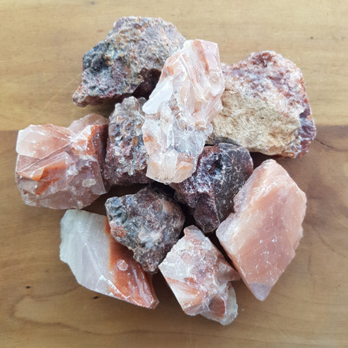 Red Calcite Rough Rock (assorted. approx 4.5-8x2.5-6x2.2-4.7cm)