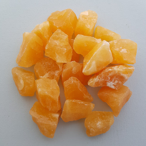 Orange Calcite Rough Rock (assorted. approx. 1.4-4x1.4-3x1-2cm)