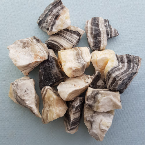 Zebra Calcite Rough Rock (assorted. approx. 4-5x3-4cm)