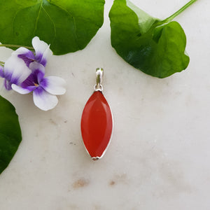 Carnelian Faceted Pendant