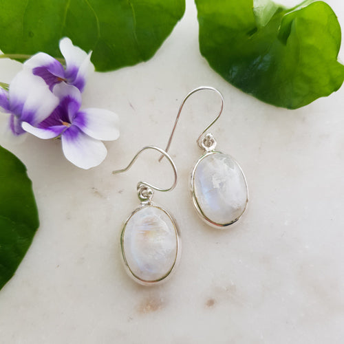 Moonstone Earrings (sterling silver)