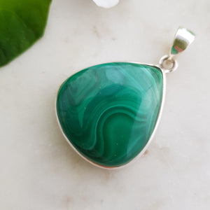 Malachite Tear Drop Pendant