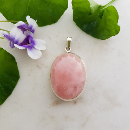 Morganite Pendant (sterling silver)