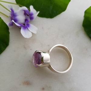 Amethyst Faceted Ring