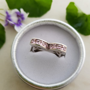 Pink Cubic Zirconia Ring