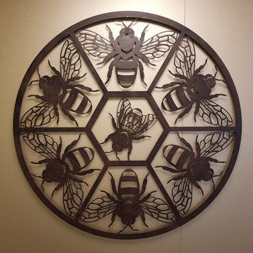 Bee Wall Art XL (approx 85x1.3 x 85cm)