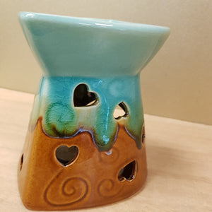 Green & Brown Heart Oil Burner 