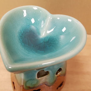 Green & Brown Heart Oil Burner 