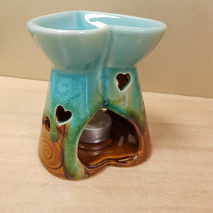 Green & Brown Heart Oil Burner 