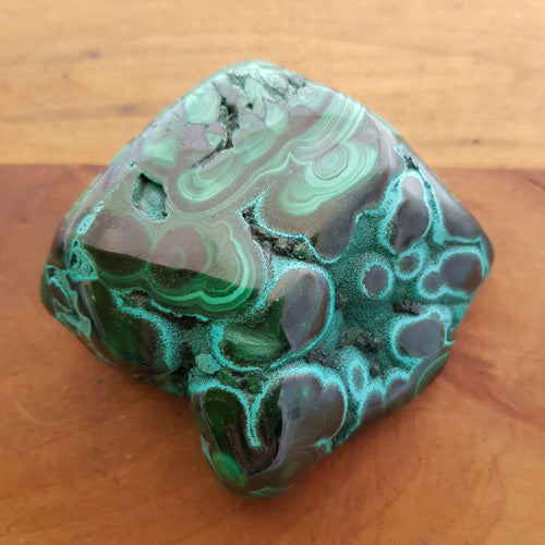 Malachite & Chrysocolla Free Form (approx. 5.5x6x2.5cm)